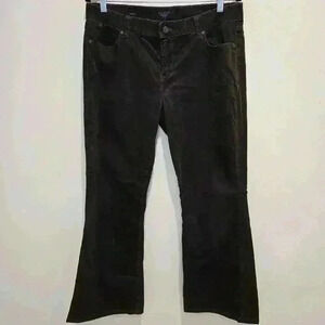 Talbots Signature Boot Corduroy Pants Women's 14 P Dark Brown